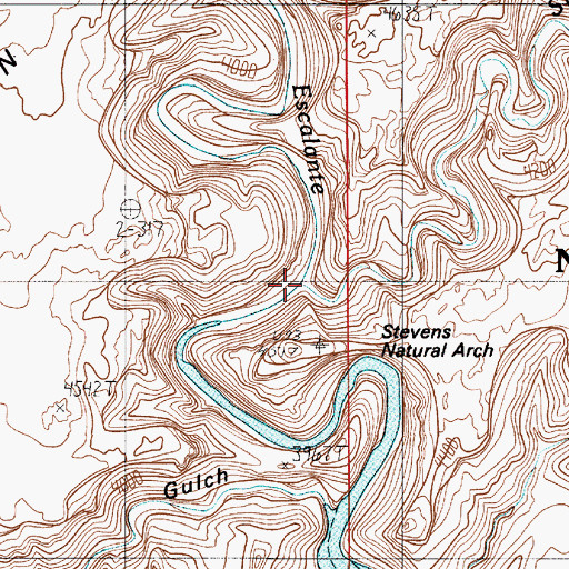 Topographic Map of Stevens Canyon, UT