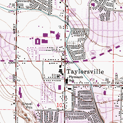 Topographic Map of Taylorsville, UT