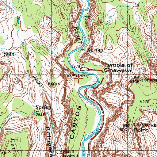 Topographic Map of The Pulpit, UT
