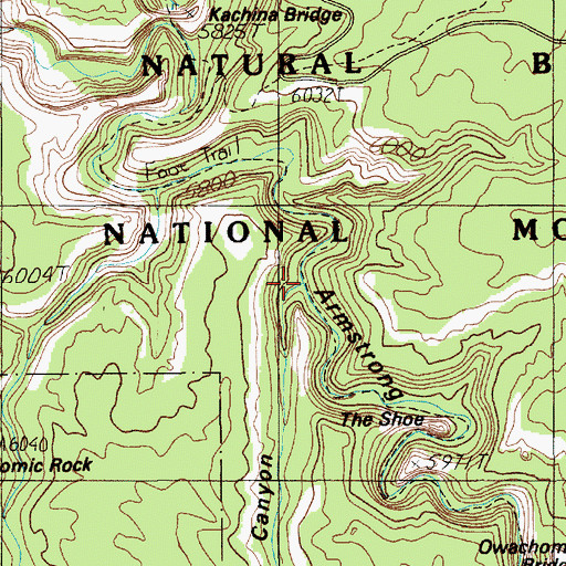 Topographic Map of To-ko-chi Canyon, UT