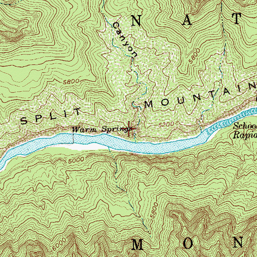 Topographic Map of Warm Springs, UT