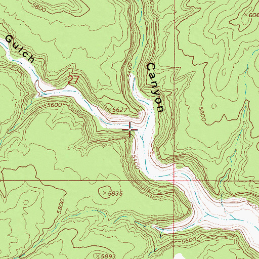 Topographic Map of Willow Gulch, UT
