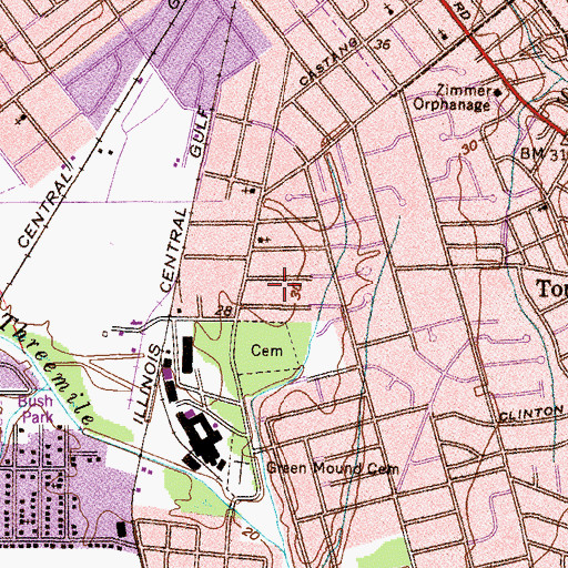 Topographic Map of Holy Church of God Pentecostal Number 1, AL