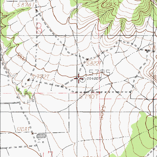 Topographic Map of Wood Hollow, UT