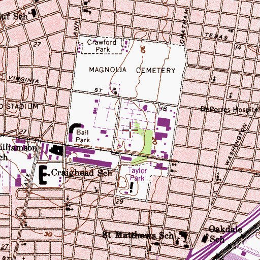 Topographic Map of Jewish Cemetery, AL