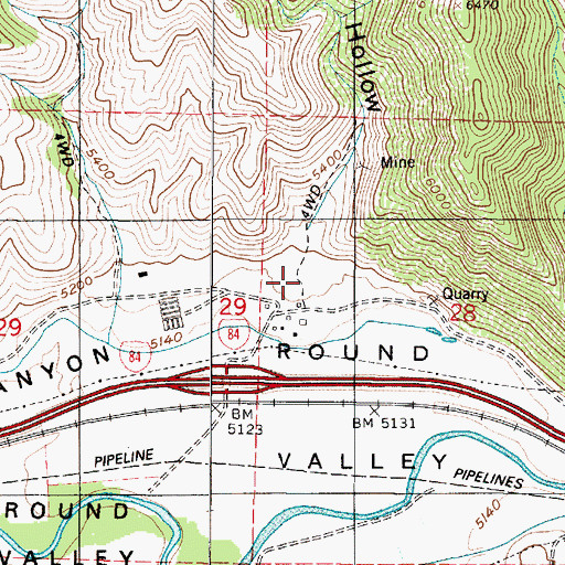 Topographic Map of Yence Hollow, UT