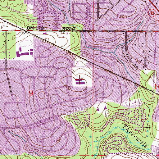 Topographic Map of John M Will Elementary School, AL