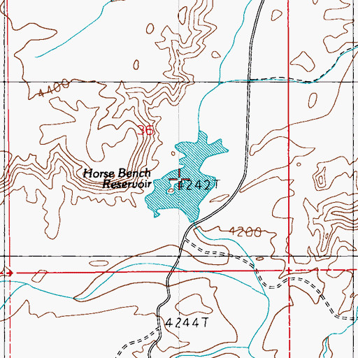 Topographic Map of Horse Bench Reservoir, UT