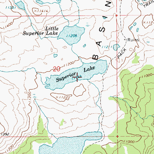 Topographic Map of Superior Lake Dam, UT