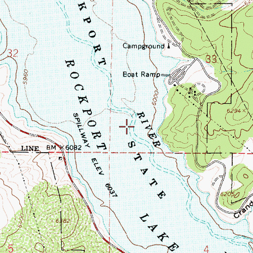 Topographic Map of Rockport Lake, UT
