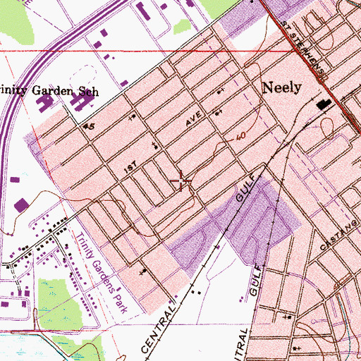 Topographic Map of Main Street Baptist Church, AL