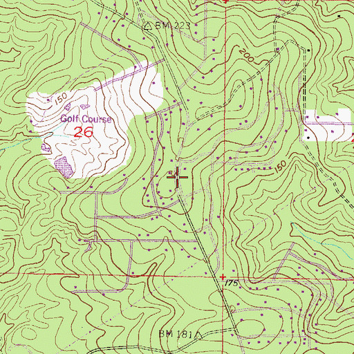 Topographic Map of Northwood Estates, AL