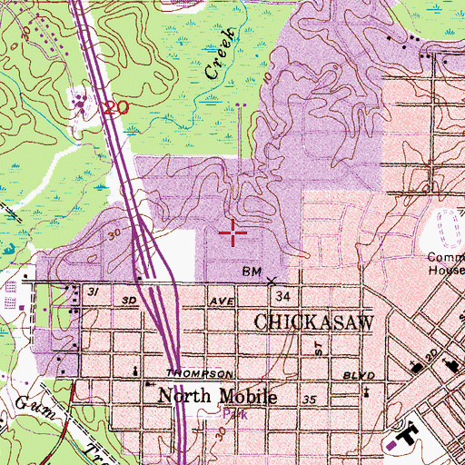Topographic Map of Norwood, AL