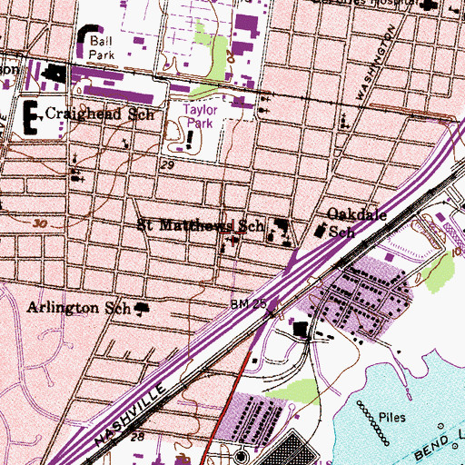 Topographic Map of Oakdale Baptist Church, AL