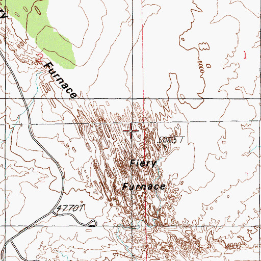 Topographic Map of Queue Jughandle Arch, UT