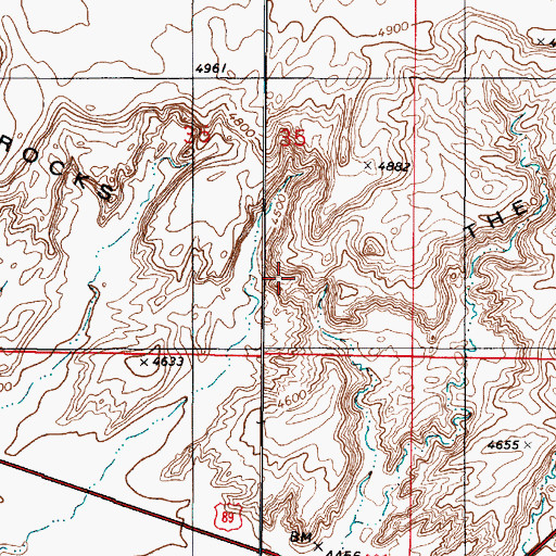 Topographic Map of The Rimrocks, UT
