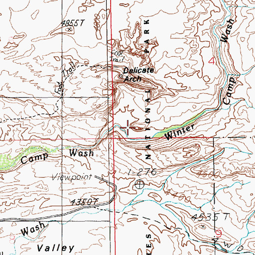Topographic Map of Rock Settee, UT