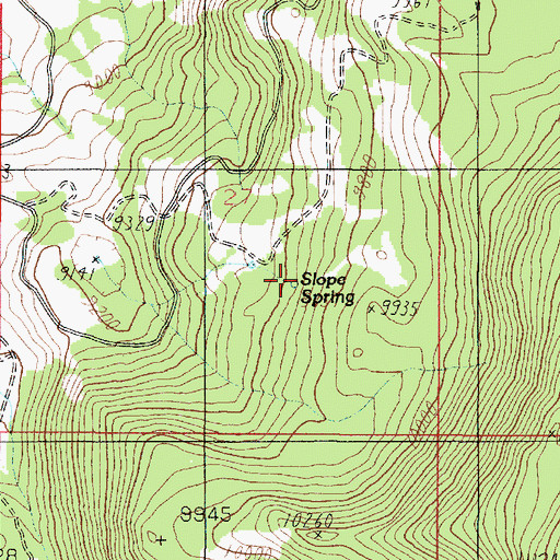 Topographic Map of Slope Spring, UT