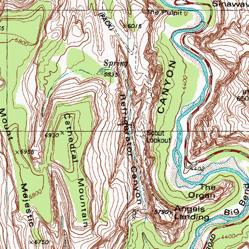 Topographic Map of Walters Wiggles, UT