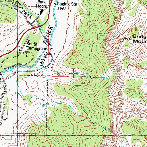 Topographic Map of Watchman Trail, UT