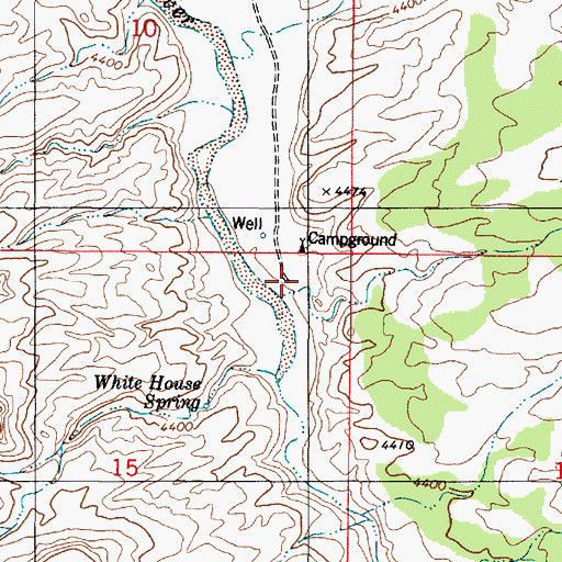 Topographic Map of Whitehouse Trailhead, UT