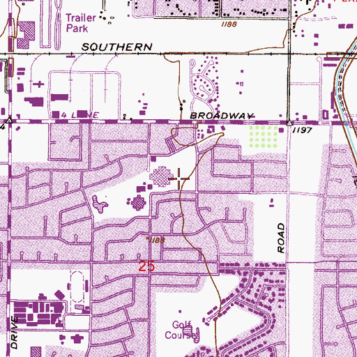 Topographic Map of Connolly Field, AZ