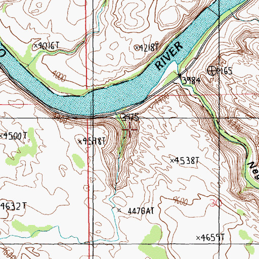 Topographic Map of Huntress Arch, UT