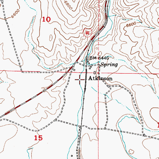Topographic Map of Atkinson, UT