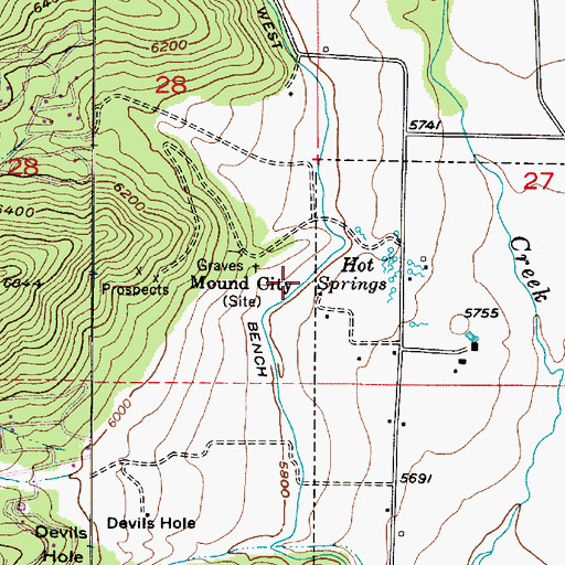 Topographic Map of Mound City, UT