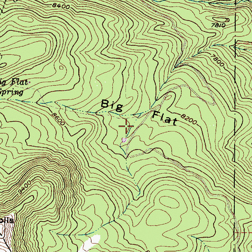 Topographic Map of Big Flat, UT