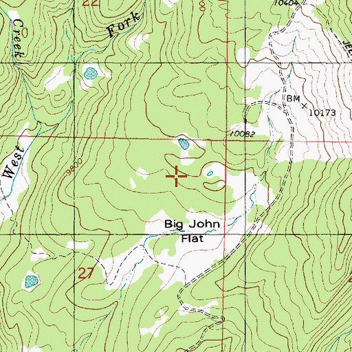 Topographic Map of Big John Flat, UT