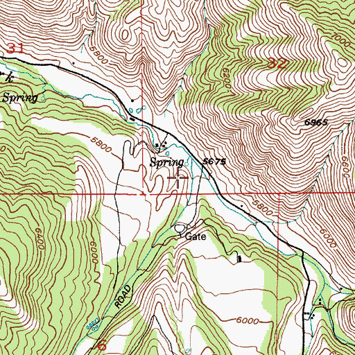 Topographic Map of Big Spring Hollow, UT