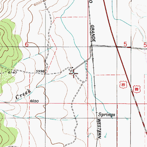 Topographic Map of Birch Creek, UT