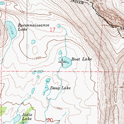 Topographic Map of Boot Lake, UT