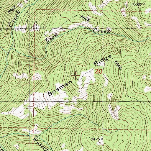 Topographic Map of Bosman Ridge, UT