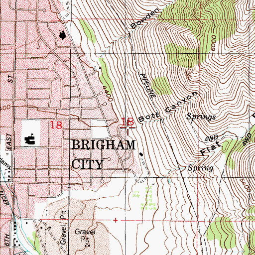 Topographic Map of Bott Canyon, UT