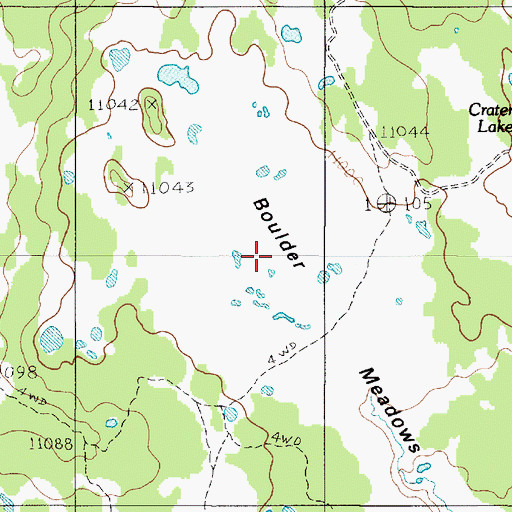 Topographic Map of Boulder Meadows, UT