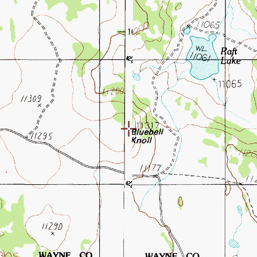 Topographic Map of Boulder Top, UT