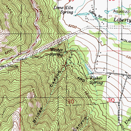 Topographic Map of Bridge Canyon, UT