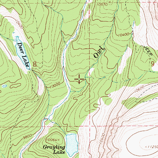 Topographic Map of Buffalo Creek, UT
