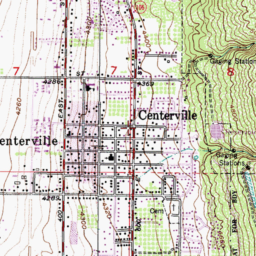 Topographic Map of Centerville, UT