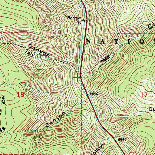 Topographic Map of Clegg Canyon, UT