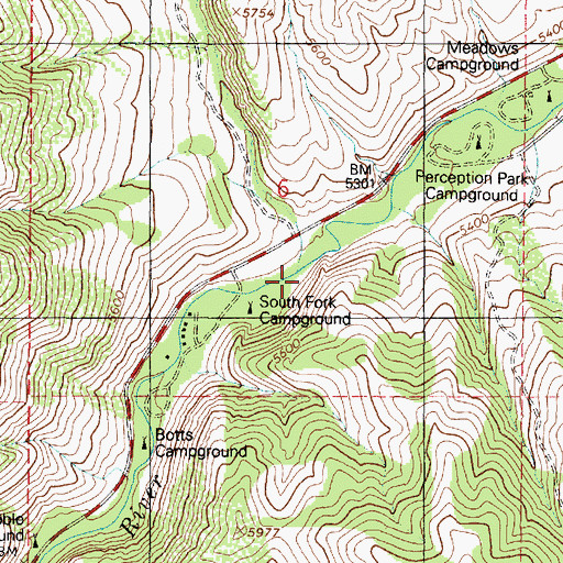 Topographic Map of Cobble Creek, UT