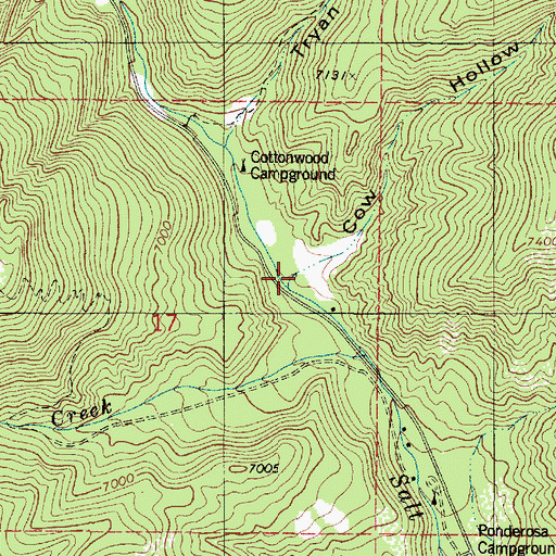 Topographic Map of Cow Hollow, UT