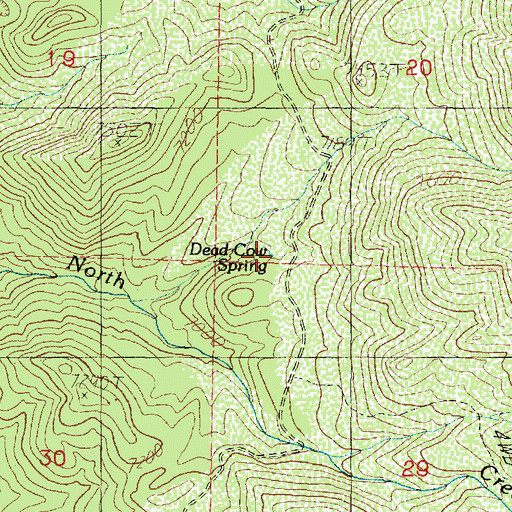 Topographic Map of Dead Cow Spring, UT