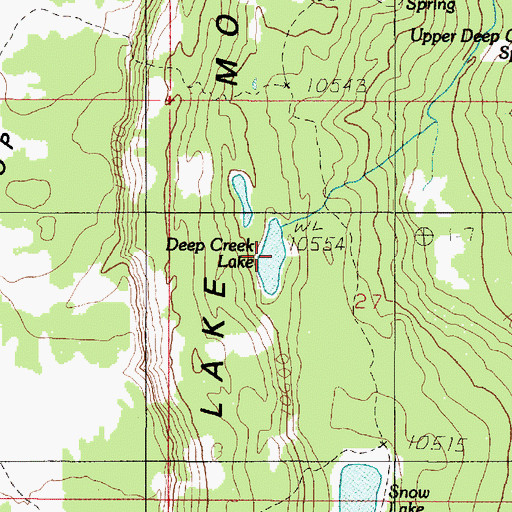 Topographic Map of Deep Creek Lake, UT
