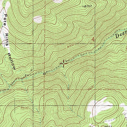 Topographic Map of Deer Creek Trail, UT