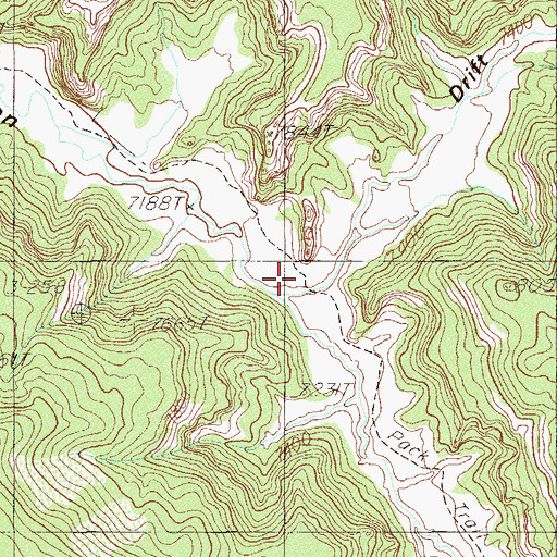 Topographic Map of Drift Trail Canyon, UT