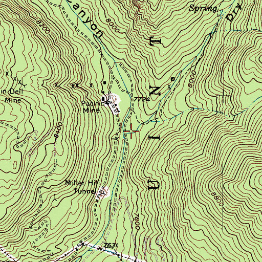 Topographic Map of Dry Fork, UT