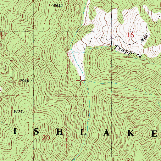 Topographic Map of East Fork Fish Creek, UT